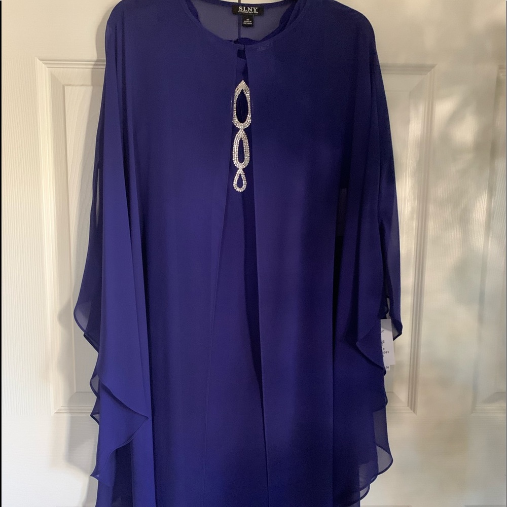 NWT SL Fashions Shift dress and cover up 2 pieces
